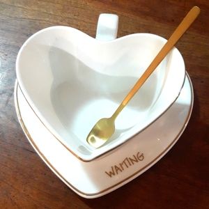 “Waiting “ Polka Dot Cup & Saucer